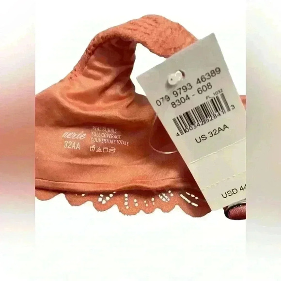 Aerie Real Sunny Lightly Lined Full Coverage Lace Bra 32AA NWT Terra Cotta - Picture 3 of 5